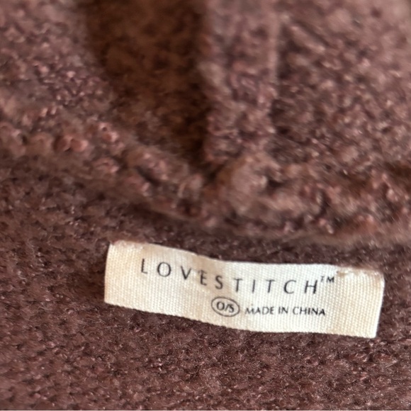 Lovestitch Warm Brown Women's Poncho - Picture 3 of 5